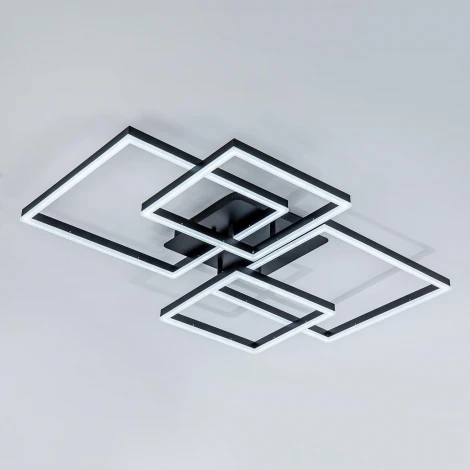 Потолочная люстра светодиодная на штанге с пультом с регулировкой цветовой температуры и яркости LED4U L11060-4 BK