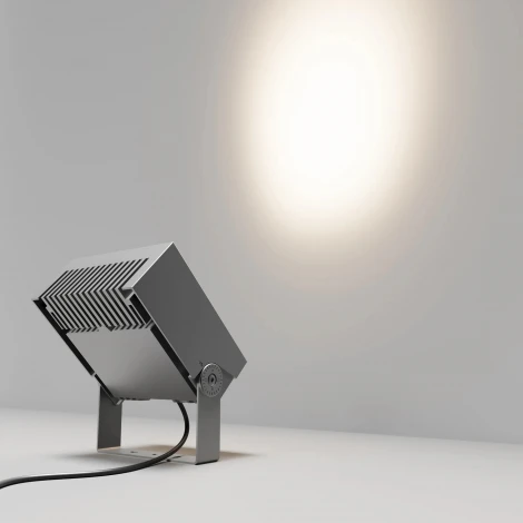 Прожектор светодиодный уличный ALT-BLOCK-S220x220-50W Warm3000 (GR, 15 deg, 230V) (Arlight, IP66 Металл) 054756