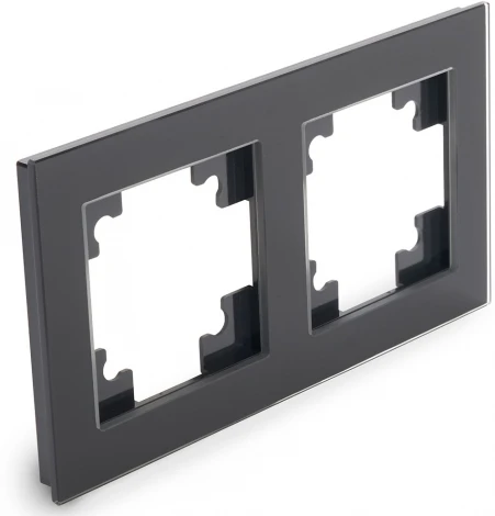 Рамка на 2 поста (черный) Stekker Катрин 39519