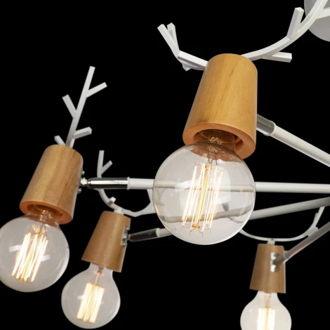 Потолочная люстра на штанге Loft IT Sven 10024/8 White (220V, рога)