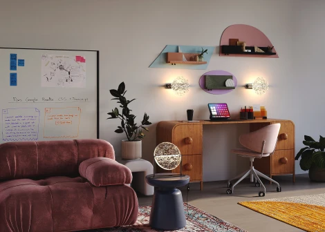 Настольная лампа Maytoni Mangata MOD387TL-L8CH3K (LED, 220V, выключатель, круглые)