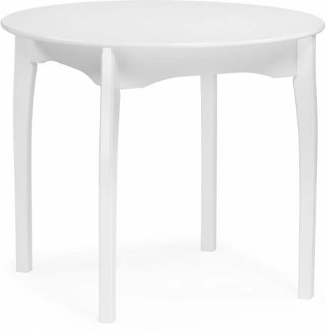 Стол деревянный Woodville Распи круглый 90(120)х90х76 белый арт.615269