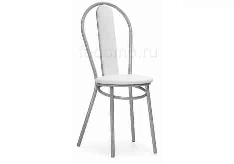 Стул Woodville на металлокаркасе Lamniel косое кольцо белый полимер / светлый мусс 453990