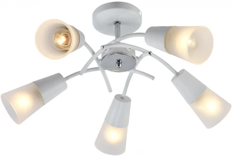 Потолочная люстра на штанге Escada Calla 1109/5P White Е14*40W White/Chrome