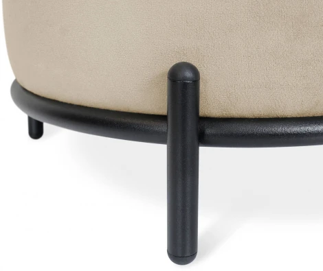 Банкетка SHT-B6 ванильный крем/черный муар от фабрики Sheffilton