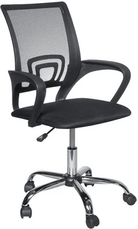 Кресло King Style 695 CH / PMK 001.225 (DMS, крестовина хром) (ткань-сетка, ткань TW, (красный / черный)