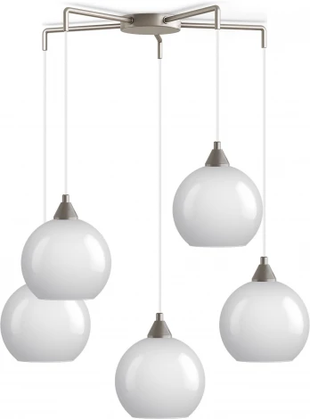 Подвесной светильник 33 ИДЕИ PND.113.05.01.002.NI-S.13.WH (220V, на проводе, шарики)