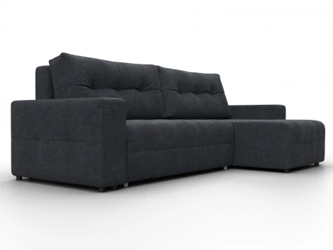 Диван угловой Лига-122 угол универсальный (ДСП,Брус,Велюр/Темно-серый) Лига Диванов 137613