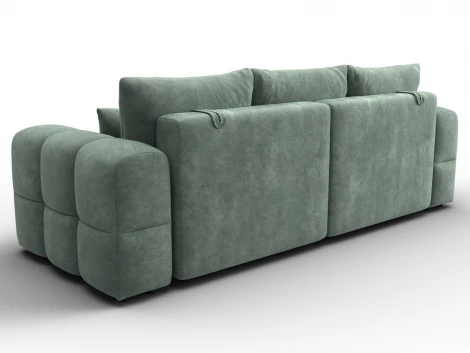 Диван прямой Лига-110 НПБ (ДВП,ДСП,ЛДСП,Брус,Фанера,Велюр/Зеленый) Лига Диванов 136506