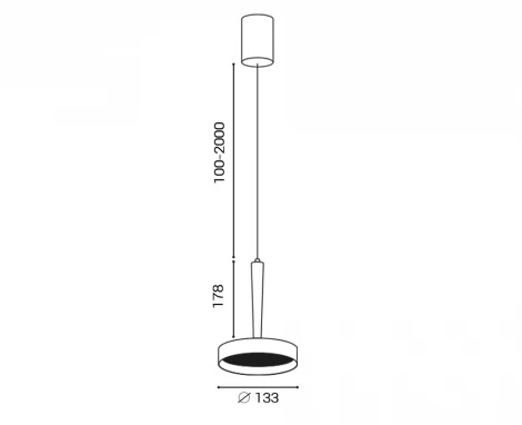 Подвесной светильник светодиодный Italline IT02-025 black 3000K+IT02-024 black