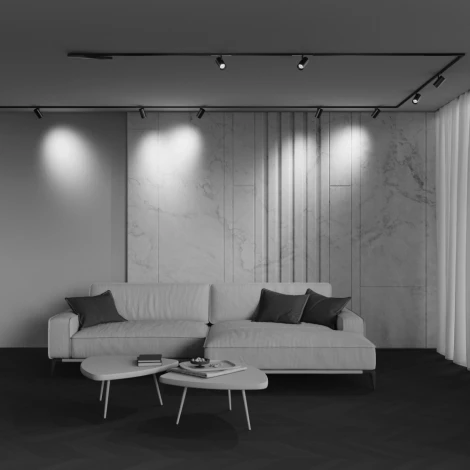 Трековый светильник низковольтный светодиодный 48V 12W 3000К Maytoni Technical Focus Led TR243-12W3K-B