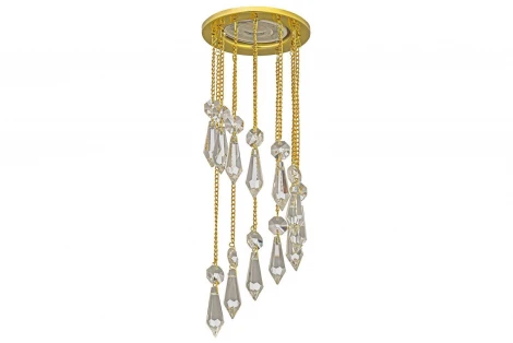 Встраиваемый светильник хрустальный Dio D'Arte Osimo Gold GU10.5.14.8.106 G (220V, круглые)
