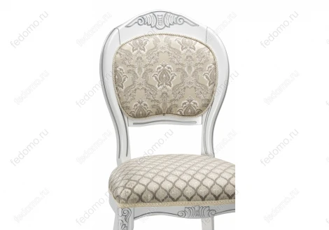 Деревянный стул Woodville Лауро патина серебро / бежевый 430999