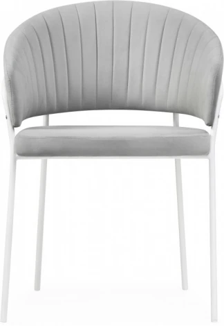 Стул на металлокаркасе Лео (Лео серый brandy light 22 / белый) Woodville арт.592485