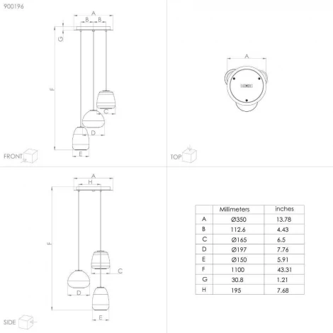 Подвесной светильник Eglo Aguilares 900196