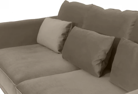 Диван Amsterdam трехместный ОГОГО (арт.583331), (Ткань/Бежевый)