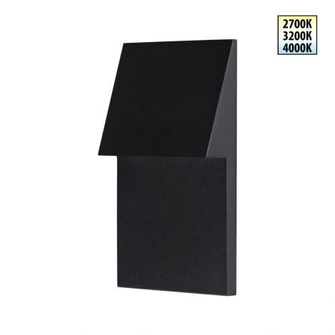 Подсветки для лестниц и ступеней светодиодная Novotech Scala 359724 черный с переключателем цв. температуры IP65 LED 3W 100-240V 2700К\3200К\4000К