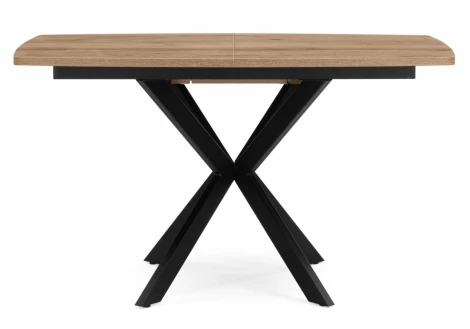 Стол деревянный Палу 130(170)х80 дуб веллингтон / черный 633138