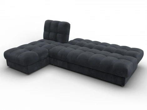 Диван угловой Лига-116 НПБ угол левый (ДСП,ЛДСП,Велюр/Темно-серый) Лига Диванов 136950L