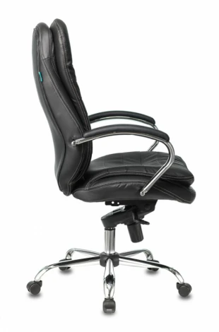 Кресло руководителя Бюрократ T-9950 черный кожа крестовина металл хром