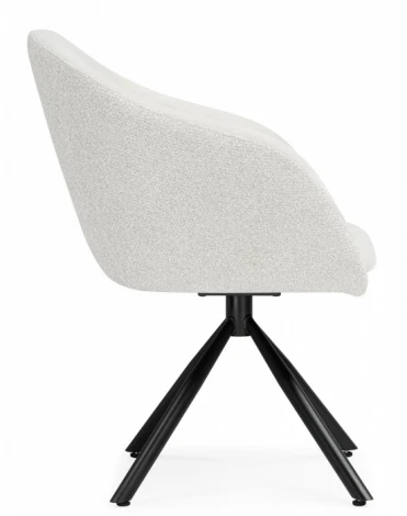 Обеденный стул Woodville Бартон (Металл, Ткань/Черный) арт.621838