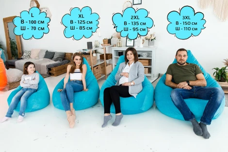 Кресло мешок Dreambag Груша Серый Микровельвет (2XL, Классический) 5013231