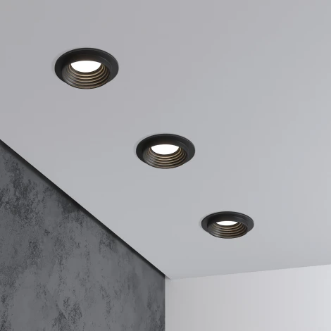 Встраиваемый светильник Elektrostandard Senso 25007/01 GU10 чёрный (220V, круглые)