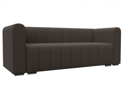 Диван прямой Лига-073 (ДСП,Фанера/Пластик/Рогожка/Коричневый) Лига Диванов 129981
