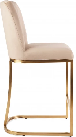 Стул барный Пресли BC-3024, бежевый/матовое золото IST-CASA