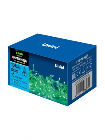Гирлянда Uniel ULD-S1000-100/DTA GREEN IP20