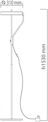 Торшер DeMarkt Гэлэкси 632046402 (LED, 220V, диммер, сенсорный выключатель, кольцо)