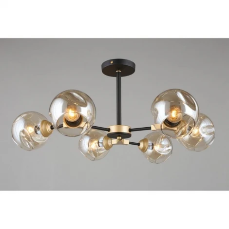 Потолочная люстра на штанге Omnilux 936 OML-93607-06 (220V, шарики)