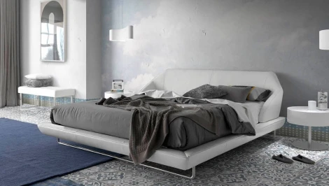 Банкетка Angel Cerda TB0083 (Хром,Белый/ Сталь)