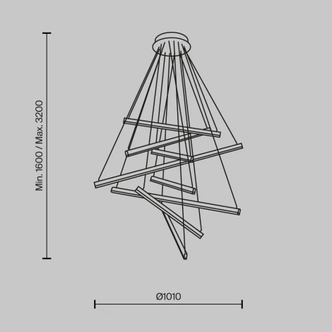 Подвесной светильник Maytoni Line MOD016PL-L96BK (LED, 220V, на тросе)