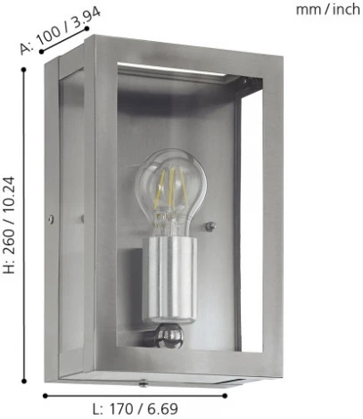 Настенный фонарь уличный Eglo Alamonte 94827 (220V, IP44)