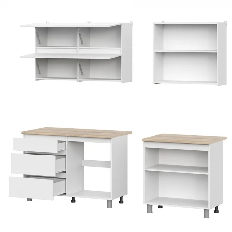 Готовая кухня Арника Токио 2м серия 3, Белый