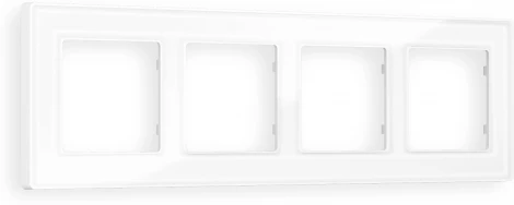 Рамка Ambrella Volt ALFA Arctic (Белый Стекло органическое) 4-ая AF580104