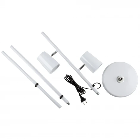 Торшер светодиодный, 2х6W, сенсорный выключатель, диммер, белый Uniel ULM-T600 2х6W/4500K/DIM WHITE