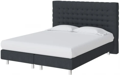 PROxSON Кровать Tallinn Boxspring Lift (Ткань: Рогожка Тетра Графит) 140x200