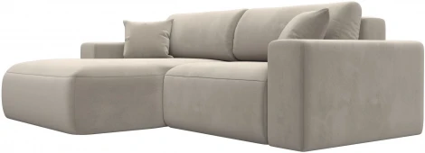 Диван угловой Лига-036 НПБ Классик левый угол (Бежевый/Микровельвет) Лига Диванов арт.121364L