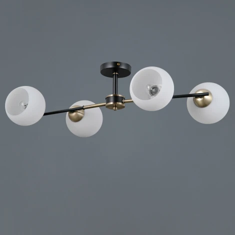 Потолочная люстра на штанге ILLUMICO IL0469-4CSQ-24 BK AB LIBRA (220V)