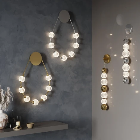 Бра Crystal 5007/13WL Odeon Light (LED, 220V, шарики)