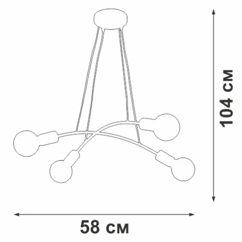 Подвесная люстра V4989-1/4S Vitaluce (220V, на тросе)
