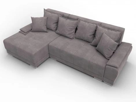 Диван угловой Лига-119 угол левый (ДСП,Брус,Фанера,ЛДС,Велюр/Бежевый) Лига Диванов 137095L