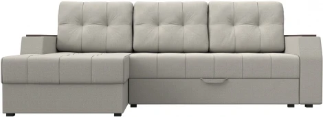 Диван угловой Эмир БС левый угол (Бежевый/Рогожка) Лига Диванов арт.123009L