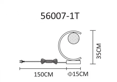 Интерьерная настольная лампа Globo Tobias 56007-1T