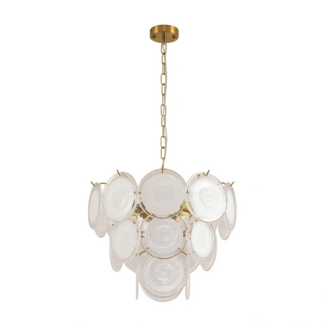 Подвесная люстра Lumion Chipsy 8320/5 латунь/белый, металл/стекло E14 5*40W 220V