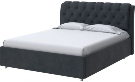 PROxSON Кровать Chester (Ткань: Велюр Teddy Древесный уголь) 90x200