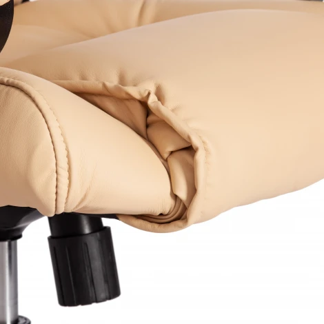 Кресло BERGAMO хром (22) кож/зам, бежевый, 36-34 Tetchair 19366