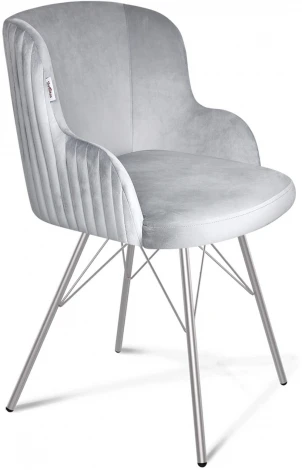 Стул Sheffilton SHT-ST39-1/S37 серое облако/хром лак от фабрики Sheffilton